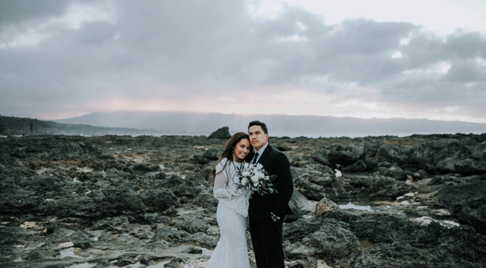 Utah Couple’s Hawaiian-Boho Inspired Wedding at Provo Library Ballroom