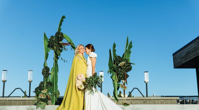 The View From the Top: Downtown Salt Lake City Hardware Apartments wedding inspiration shoot.